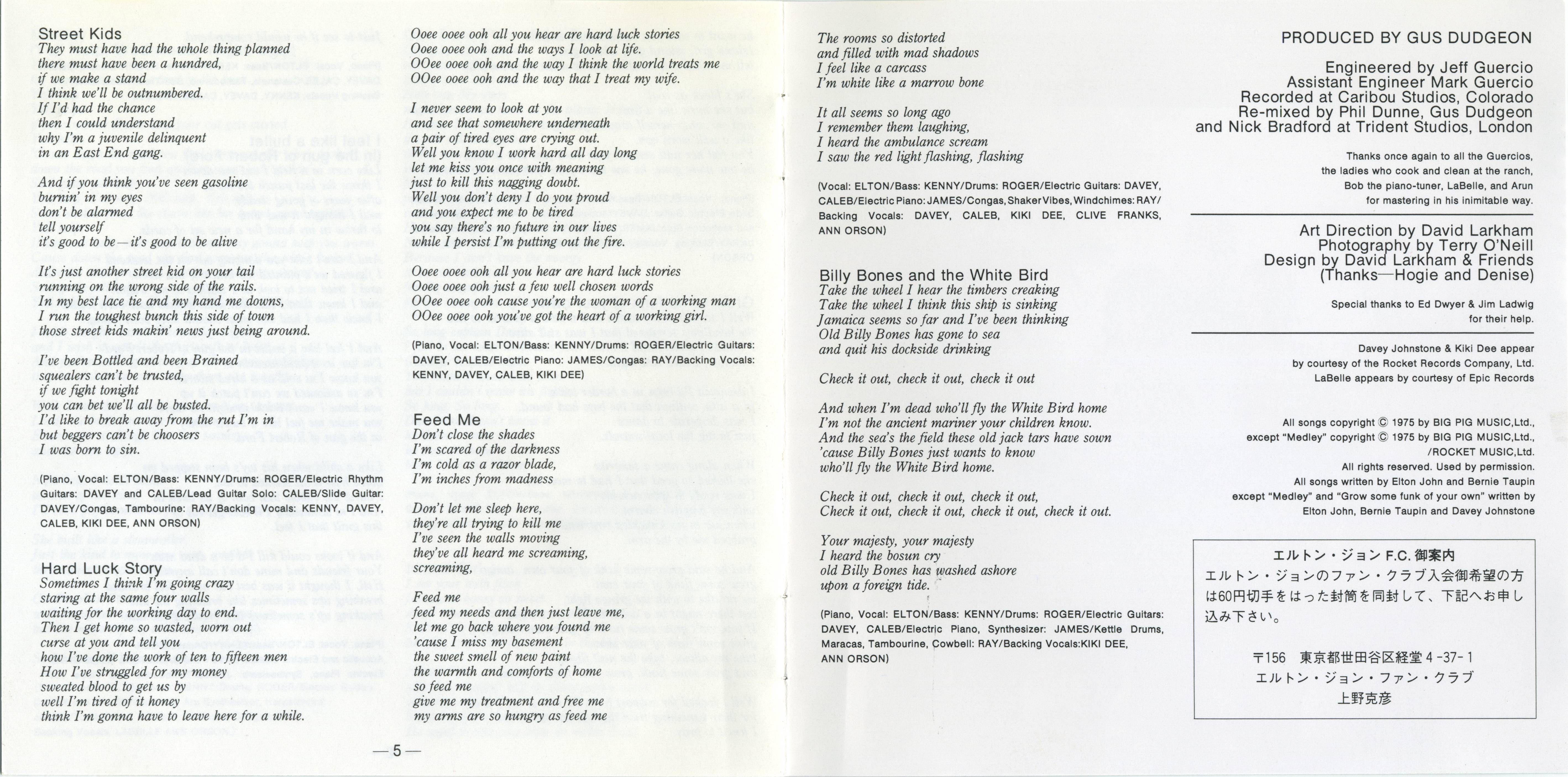 Elton John Rock Of The Westies [Booklet04 jpn]